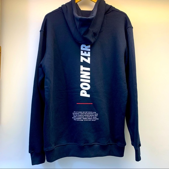 Men’s Point Zero Organic Cotton Pullover Hoodie NEW - Picture 2 of 9